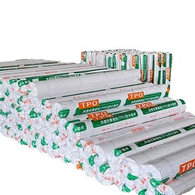 China Mechanical Fixation 1.2mm  TPO Waterproof Membrane For Roof Strong Tensile Performance
