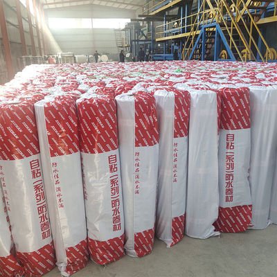 China 10m Length Self Adhesive Waterproof Membrane  / 1.5mm Self Adhesive Bitumen Sheet