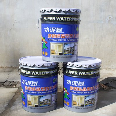 China Grey Crystalline Waterproofing Coating Non Curing Low VOC 24 Hours Drying Time