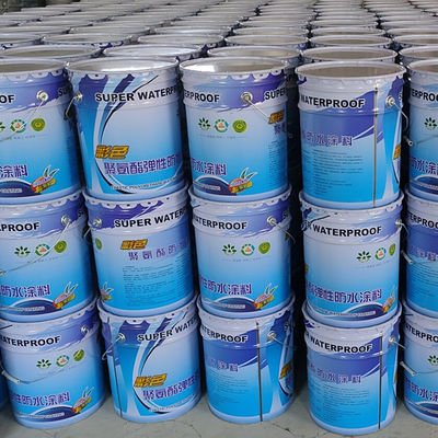 China Type I 25kg/Barrel Iron Red Polyurethane Waterproofing Coating 1mm 1.8kg/㎡ Strong Anti Deformation Ability
