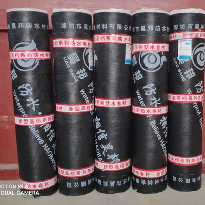 China Waterproof Sbs Modified Membrane Roll 4mm Thick With A Large Elongation Rate For Basement Roof