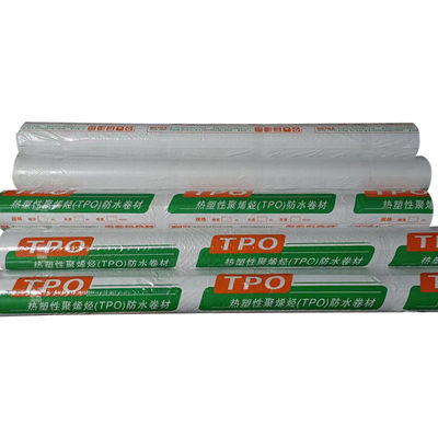 High Peel Strength  TPO Waterproof Membrane With Strong Tensile Properties Single Ply Tpo Roof