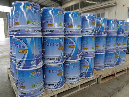 25kg/Barrel Iron Red Thixotropic Polyurethane Waterproofing Coating For Vertical Surfaces