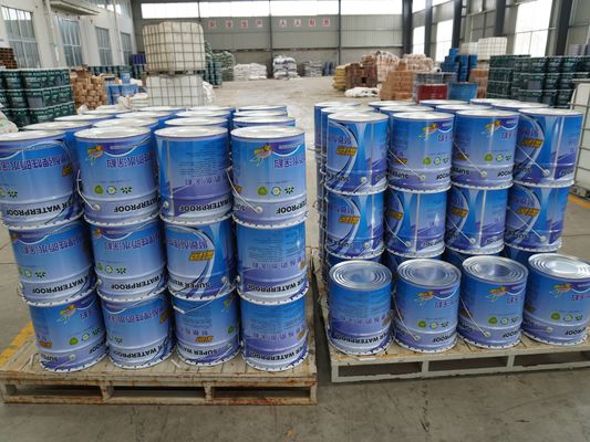 Blue Polyurethane Waterproof Coating For Bldg Basements Easy Construction Sprayable
