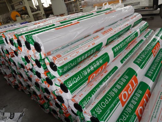 Fleece Backed 1.5mm Strong Malleability High Plasticity TPO Roofing Membrane For Propylene-Alpha-Olefin Copolymer Resins